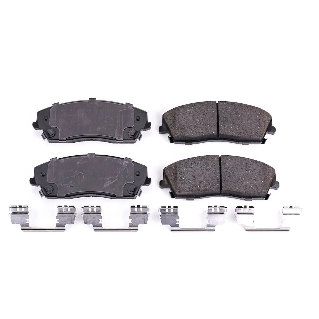 17-1056 – POWERSTOP Brake Pad, FMSI Number D1056 Ceramic Brake Pads Set Of 4 With Premium Stainless Steel Hardware